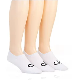 CK Logo Liner Sock - 3 Pack WHT O/S