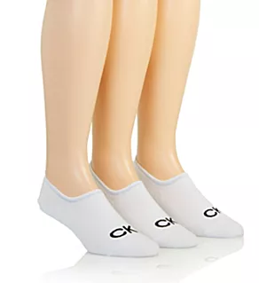 CK Logo Liner Sock - 3 Pack White O/S