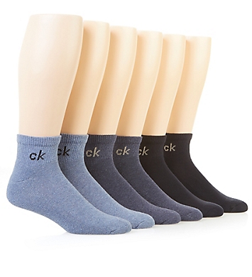 Calvin Klein Athletic Quarter Socks - 6 Pack