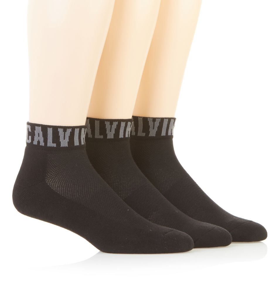 Logo Cushion Quarter Socks - 3 Pack-acs