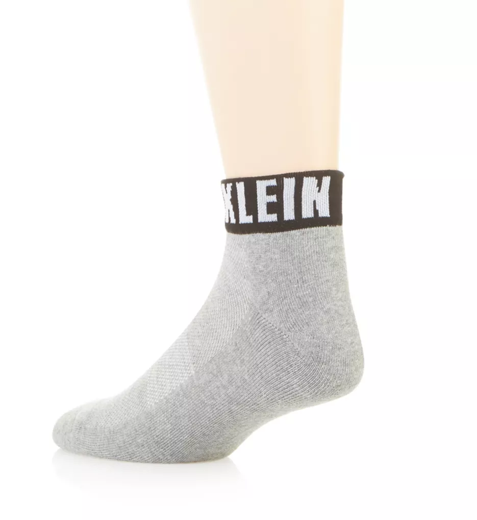 Calvin Klein Logo Cushion Quarter Socks - 3 Pack 203QT07 - Image 2