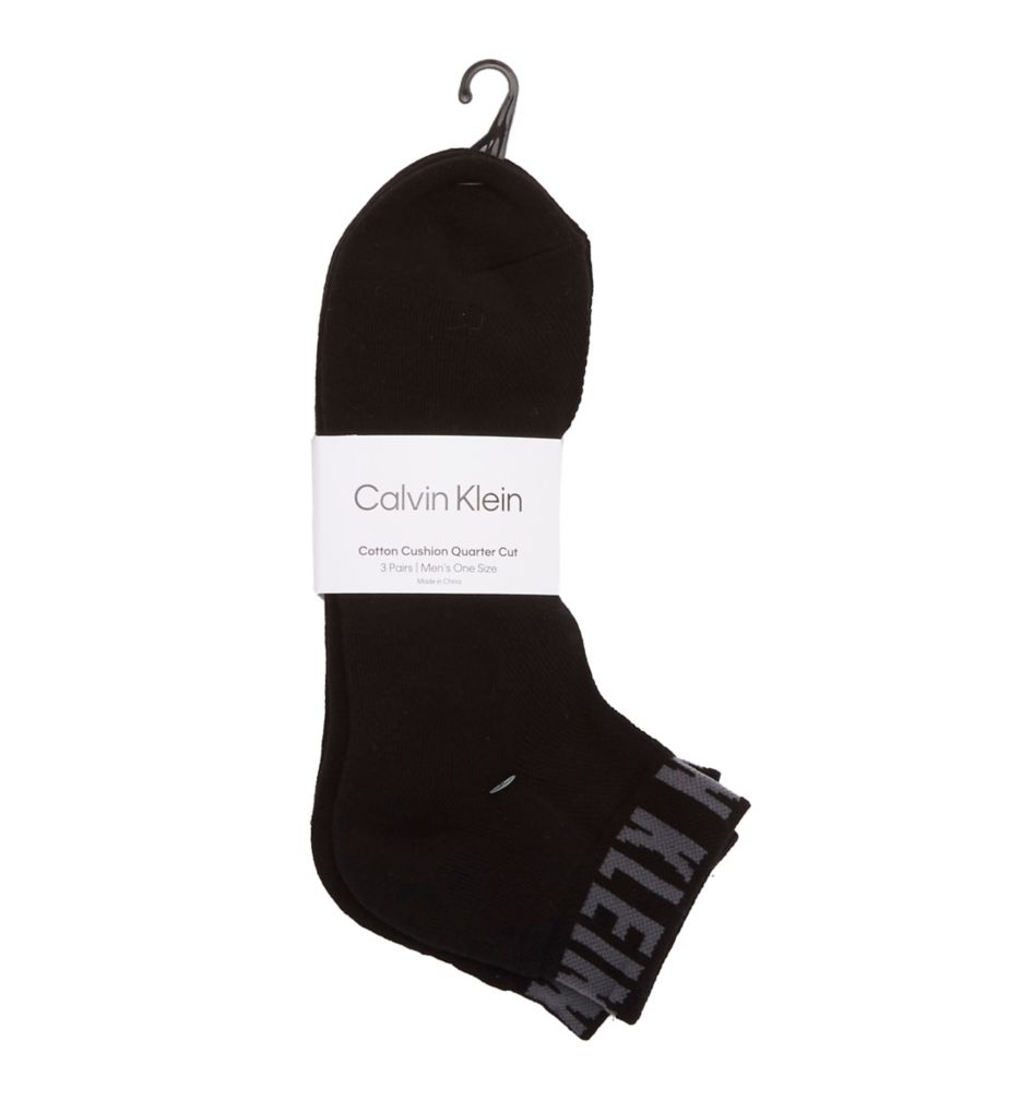 Logo Cushion Quarter Socks - 3 Pack-fs