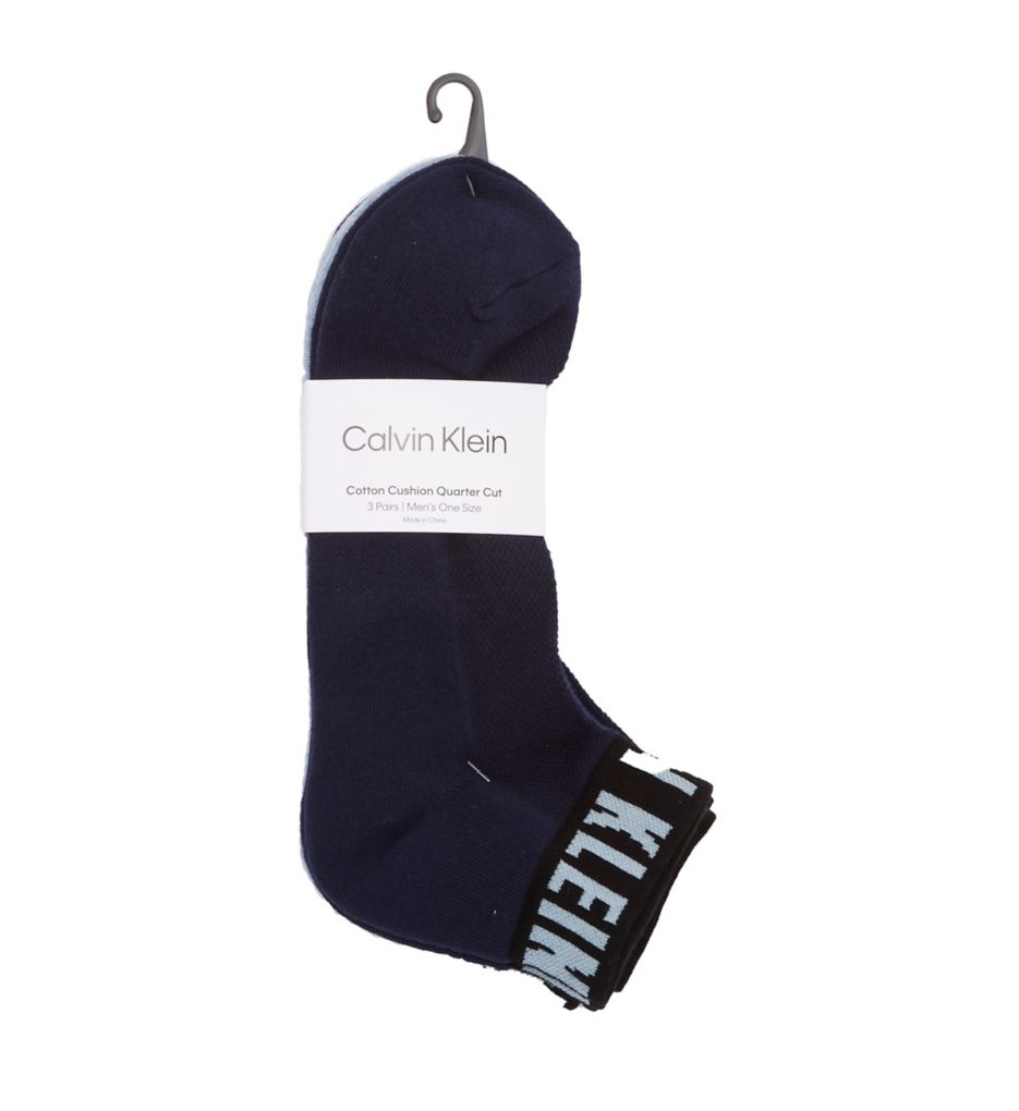 Logo Cushion Quarter Socks - 3 Pack-fs