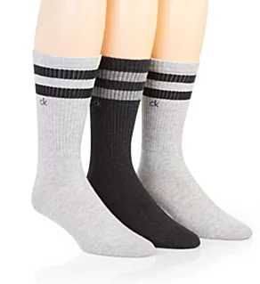 Stripe Casual Crew Socks - 3 Pack OHAst1 O/S