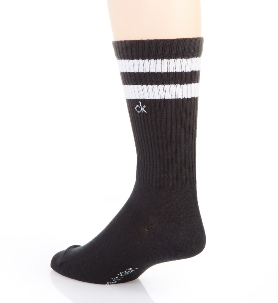 Stripe Casual Crew Socks - 3 Pack-bs