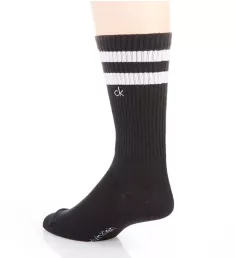 Stripe Casual Crew Socks - 3 Pack BkAst5 O/S