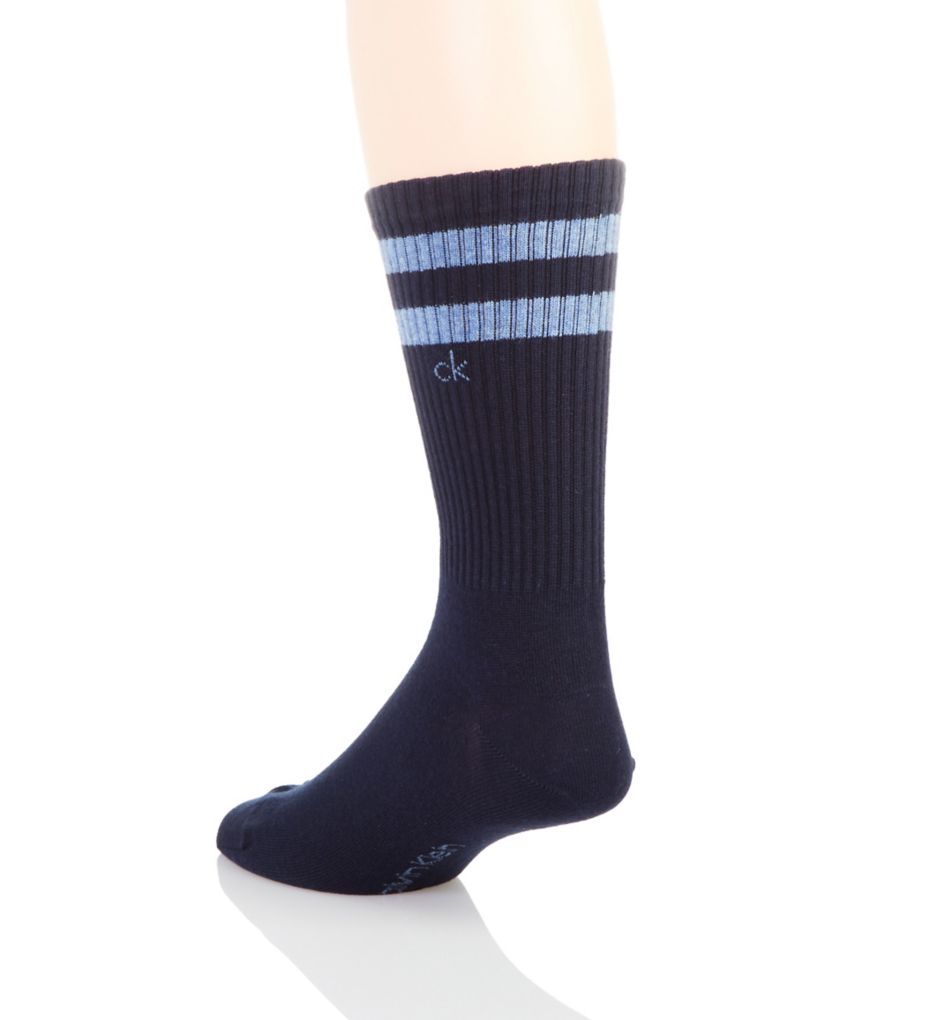 Stripe Casual Crew Socks - 3 Pack-bs