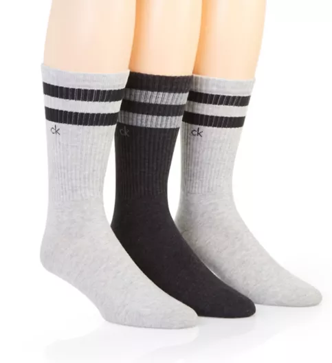 Calvin Klein Stripe Casual Crew Socks - 3 Pack 211CC01