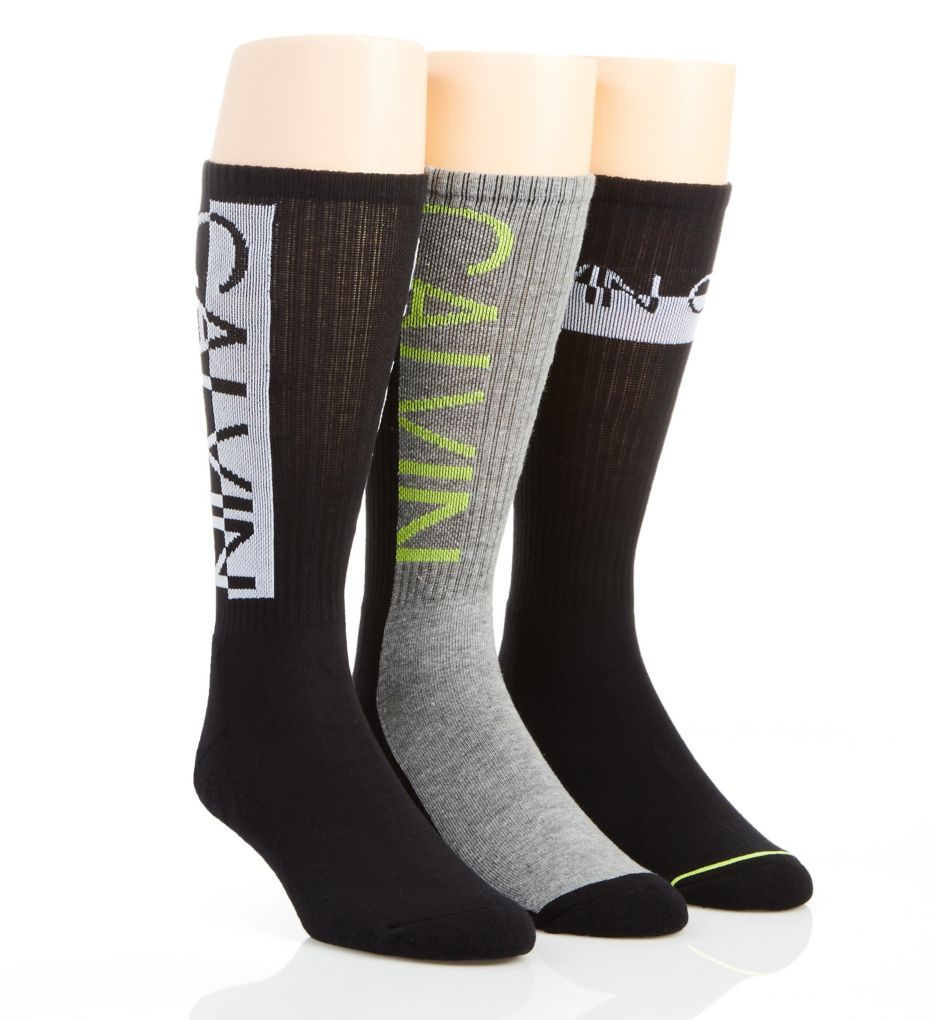 Logo Sport Cushion Crew Socks - 3 Pack-acs