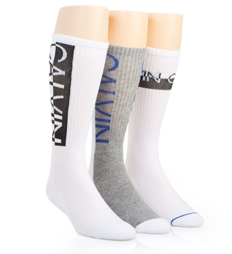 Logo Sport Cushion Crew Socks - 3 Pack-acs