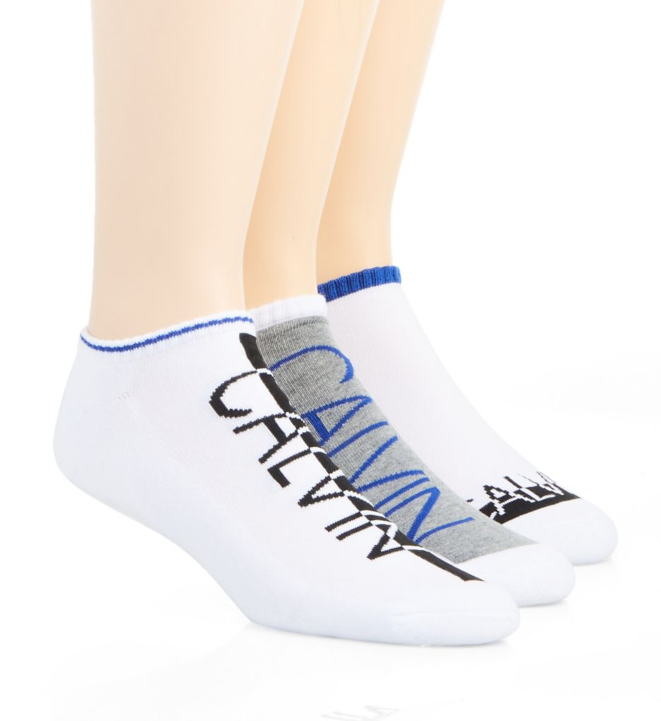 Logo Cushion No Show Socks - 3 Pack-acs