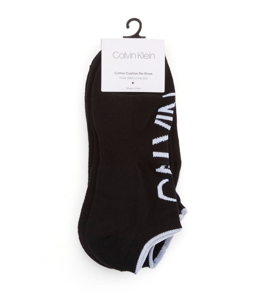 Logo Cushion No Show Socks - 3 Pack-fs