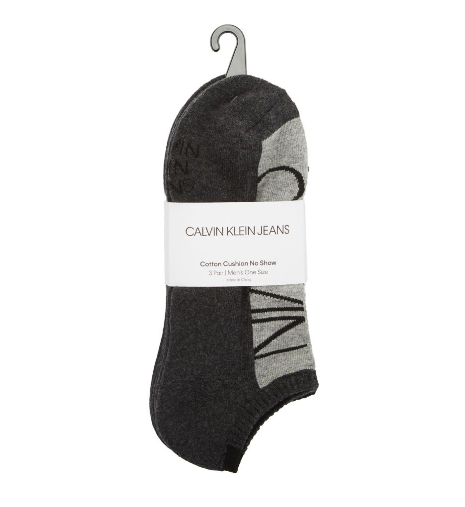 Logo Cushion No Show Socks - 3 Pack-fs