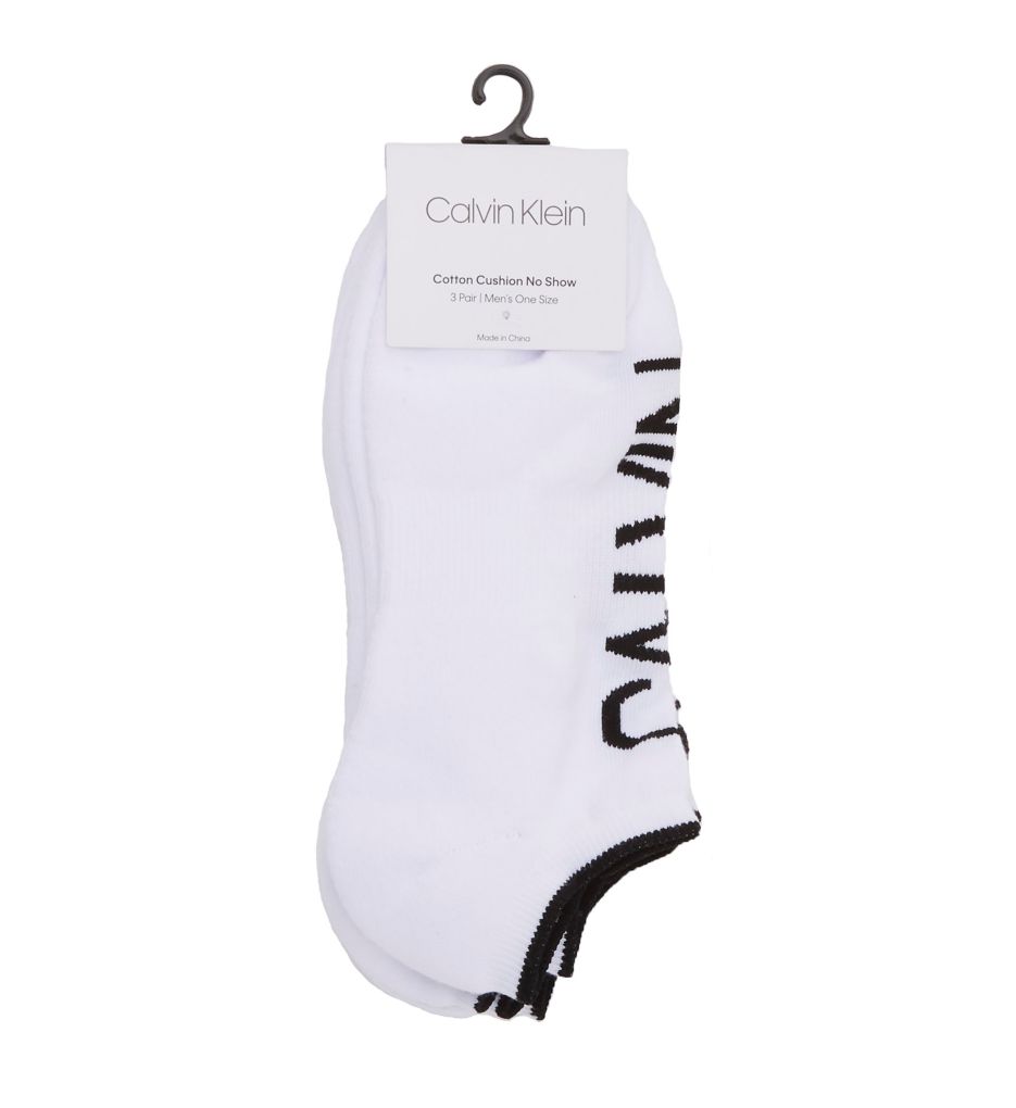 Logo Cushion No Show Socks - 3 Pack-fs