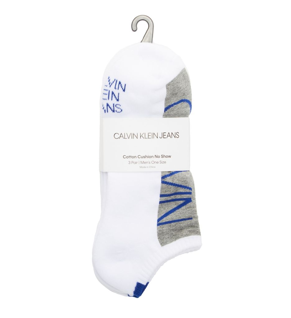 Logo Cushion No Show Socks - 3 Pack-fs