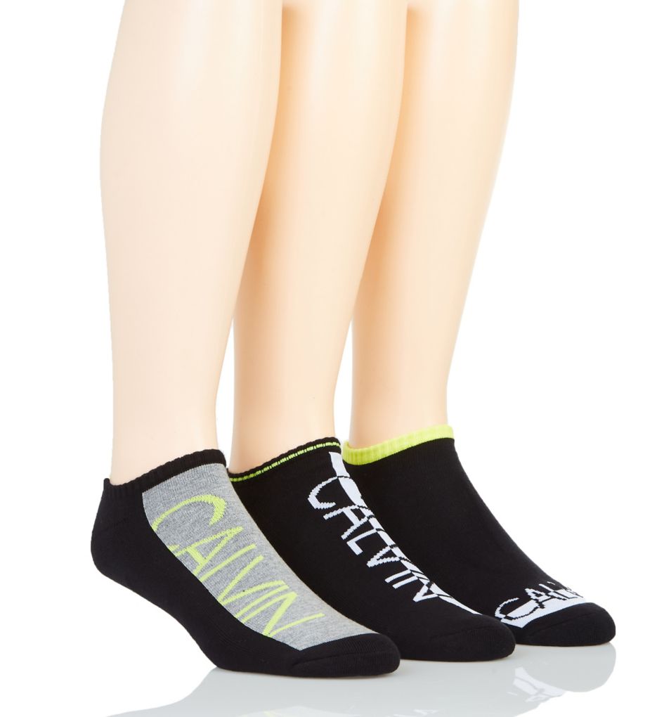 Logo Cushion No Show Socks - 3 Pack-gs