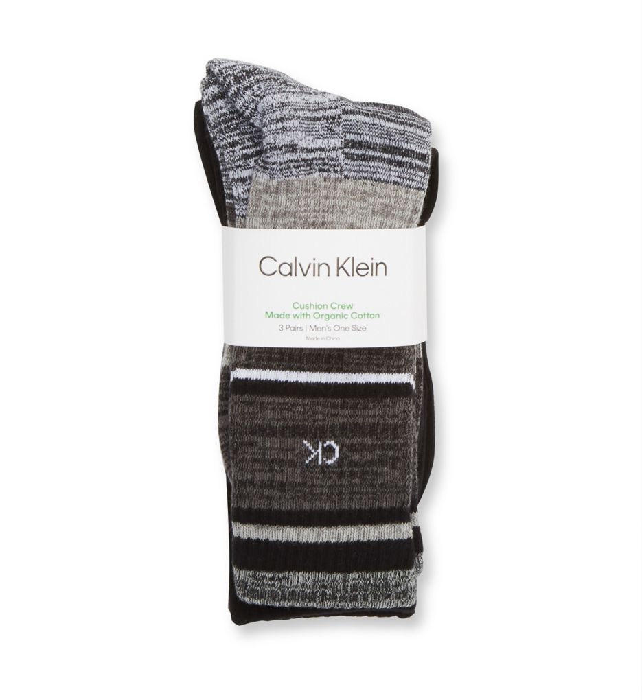 Organic Cotton Cushion Crew Socks - 3 Pack-fs