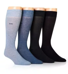 Flat Knit Dress Crew Sock - 4 Pack DHA2 O/S