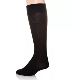 Flat Knit Dress Crew Sock - 4 Pack BLK O/S