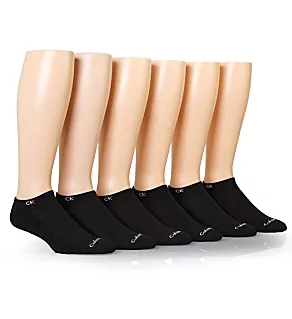 Basic Cushion No Show Sock - 6 Pack Black O/S