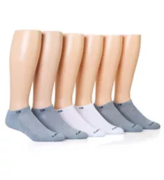 Basic Cushion No Show Sock - 6 Pack Grey Heather Assorted O/S