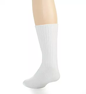 Men's Casual Crew Socks - 4 Pack White O/S