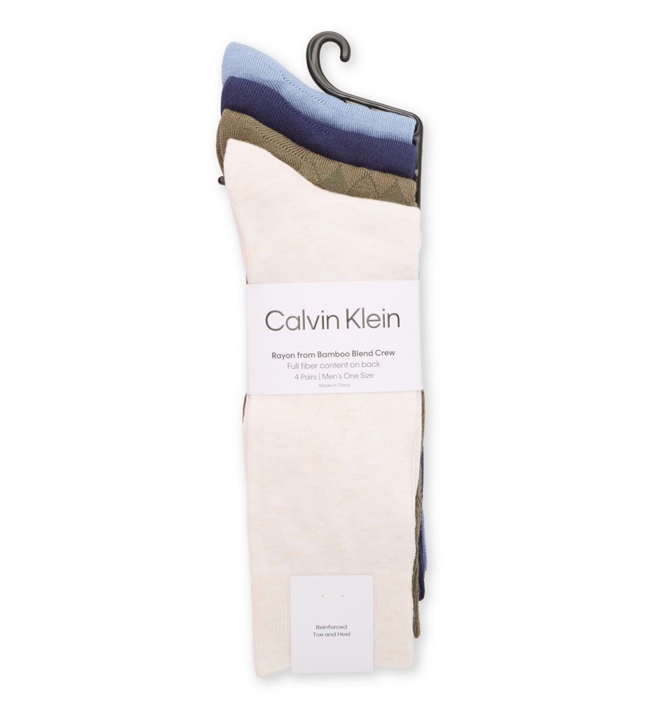 Calvin Klein Rayon From Bamboo Dress Crew Sock - 4 Pack 241DR10 - Image 1