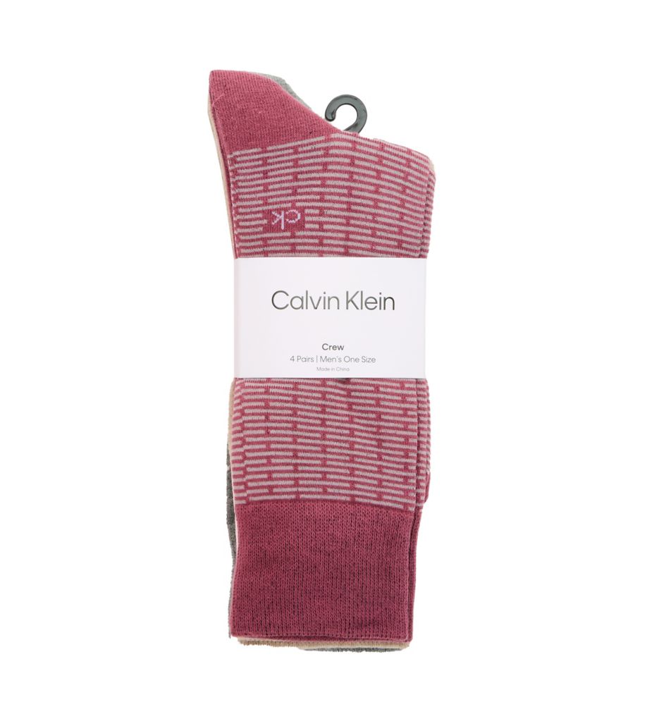 Calvin Klein Combed Cotton Dress Crew Sock - 4 Pack 261DR06 - Image 1