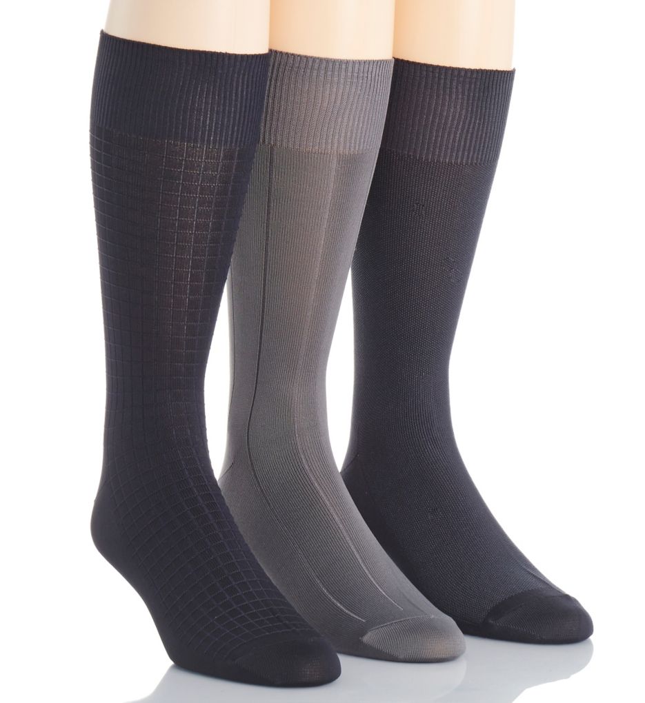 Calvin Klein Microfiber Assorted Socks - 3 Pack-acs