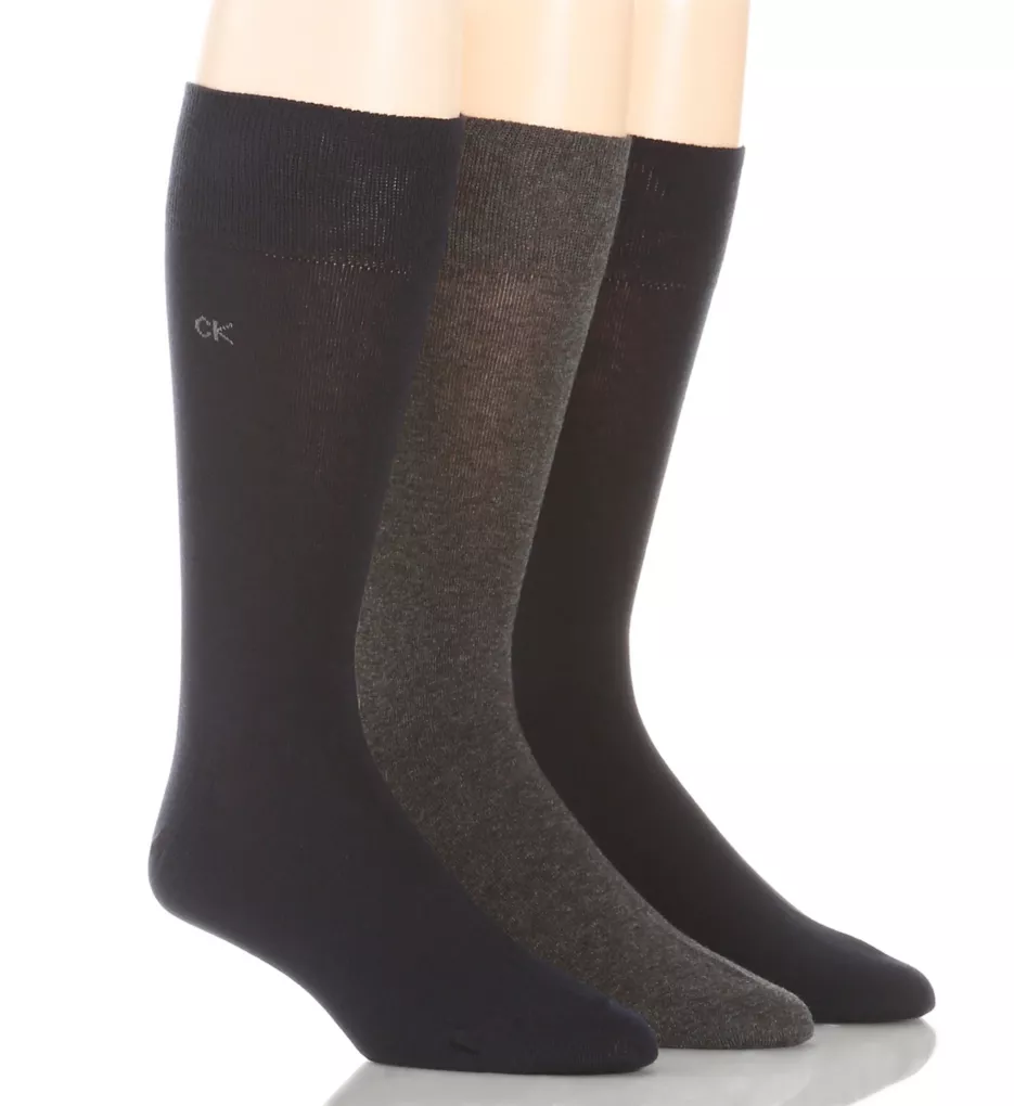 Calvin Klein Flat Knit Crew Length Sock - 3 Pack A91219