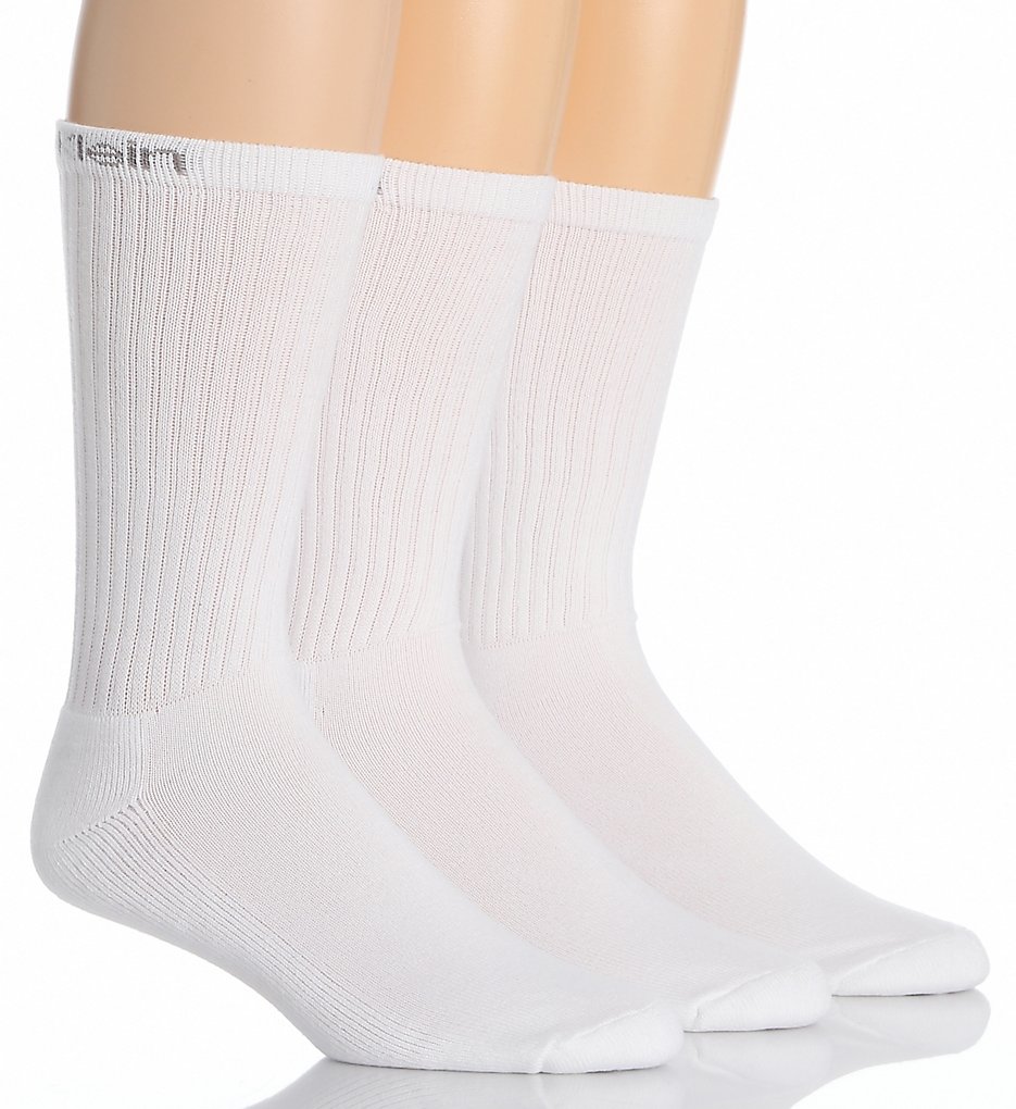Calvin Klein A93008 Calvin Klein Athletic Crew Socks - 3 Pack (White)