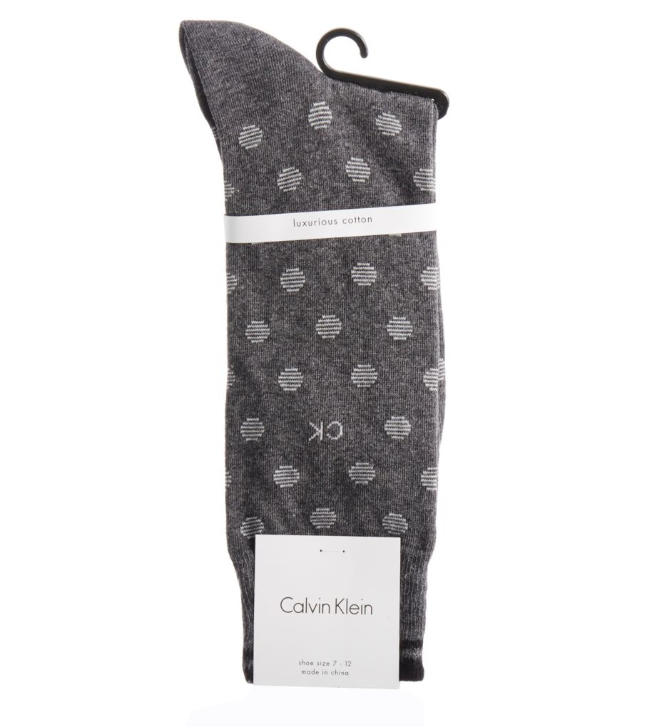 Striped Cuff Dot Crew Sock-fs