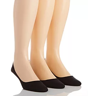 No Show Dress Sock Liner - 3 Pack Black O/S