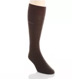 Giza Cotton Flat Knit Crew Sock Chocolate O/S