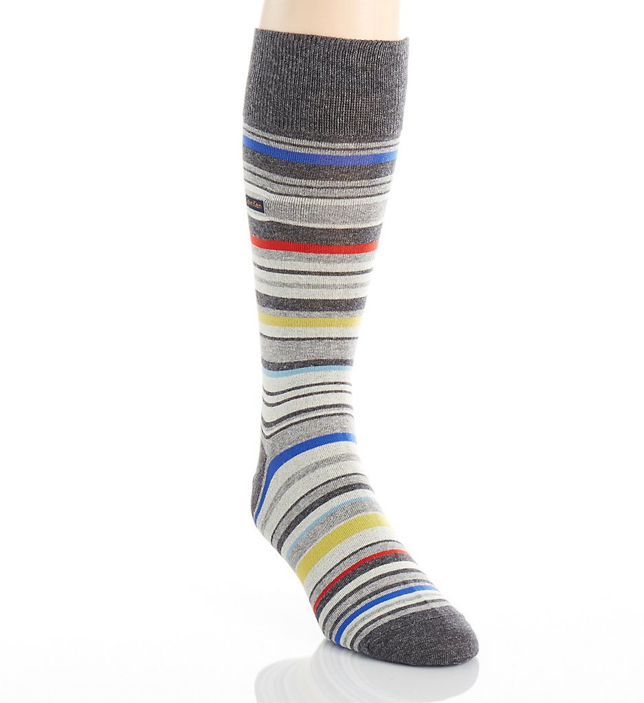 Calvin Klein ACP232 Barcode Multi Stripe Sock (Frost Grey)