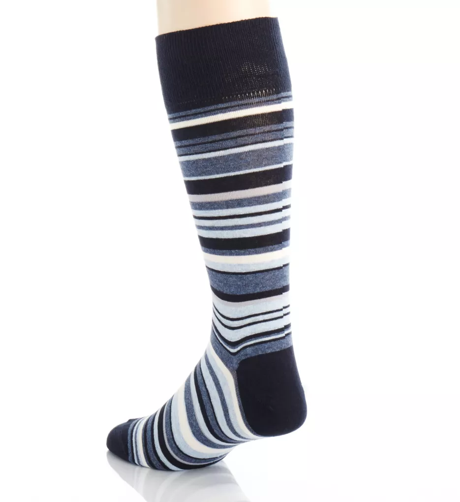 Barcode Multi Stripe Sock Navy/Pale Den Heather O/S