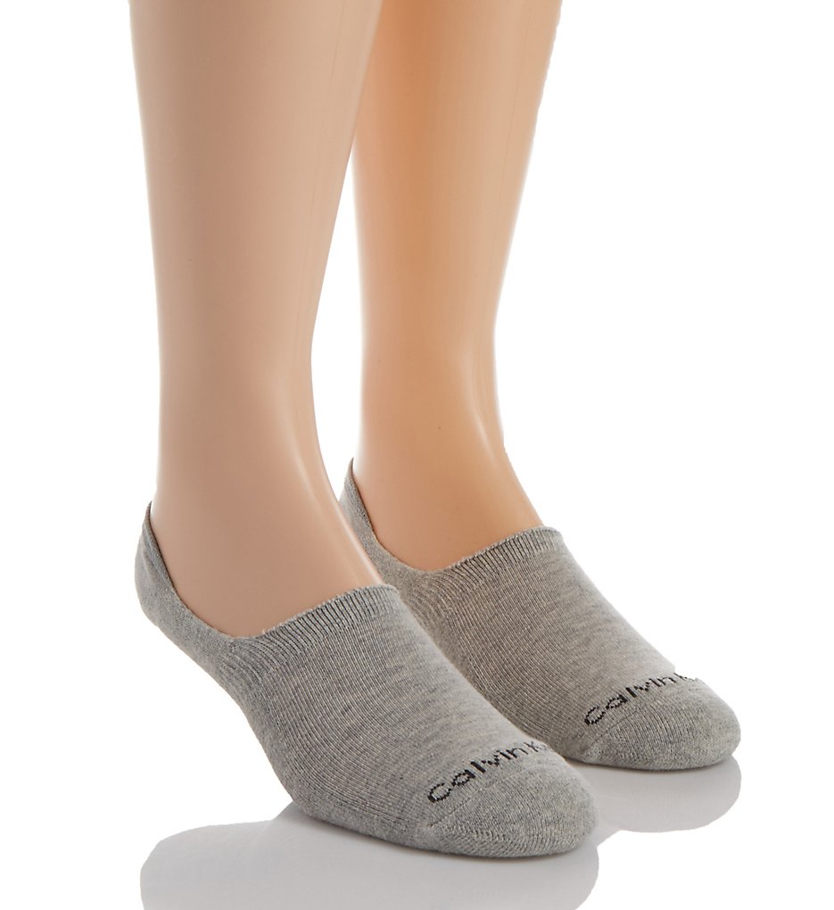 Calvin Klein ACV378 Performance No-Show Sock - 2 Pack (Oxford Heather)