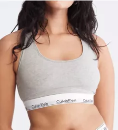 Modern Cotton Unlined Racerback Bralette Grey Heather S