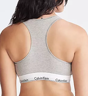 Modern Cotton Unlined Racerback Bralette Grey Heather S