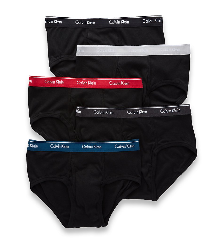 Calvin Klein NB1014 Cotton Classics Briefs - 5 Pack (Black Empower Fountain)