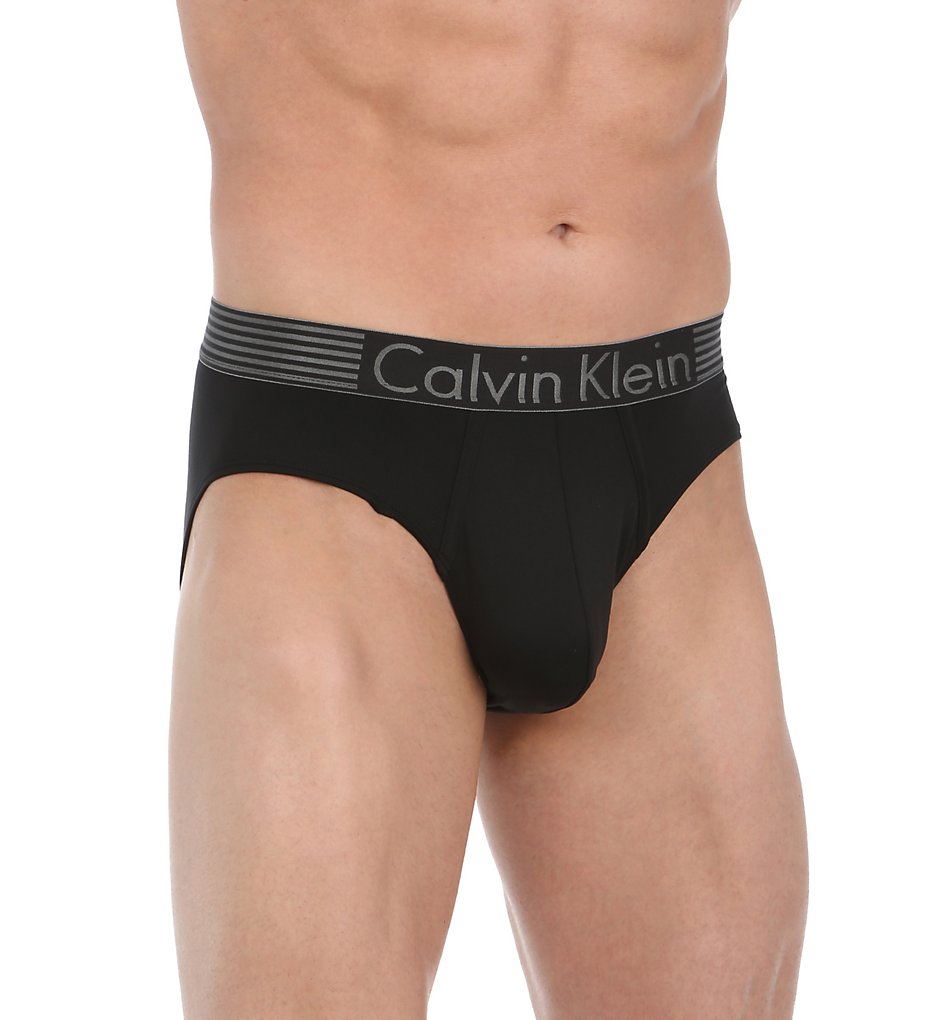 Calvin Klein NB1019 Iron Strength 360 Stretch Hip Briefs (Black)