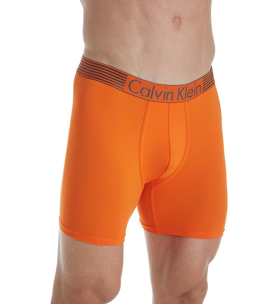 Calvin Klein NB1022 Iron Strength 360 Stretch Boxer Briefs (Deep Sunset)
