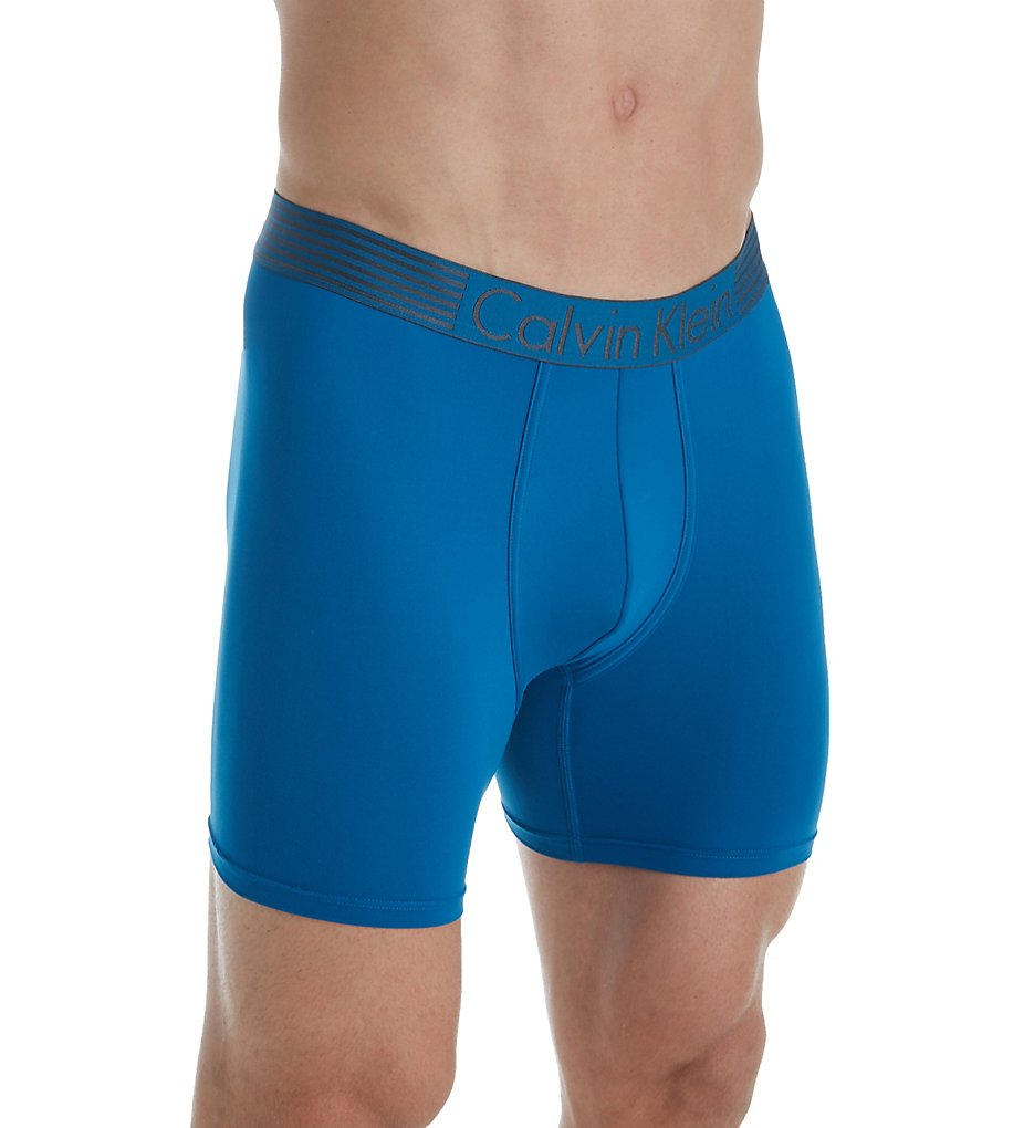 Calvin Klein NB1022 Iron Strength 360 Stretch Boxer Briefs (Lake Tahoe)