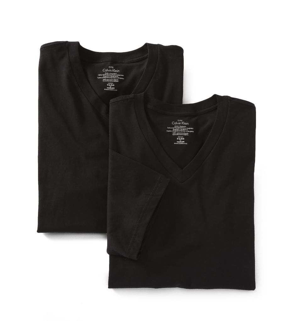 Tall Man 100% Cotton V-Neck - 2 Pack-acs