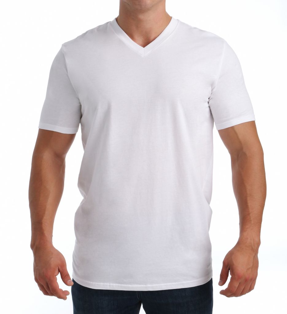 Tall Man 100% Cotton V-Neck - 2 Pack-fs