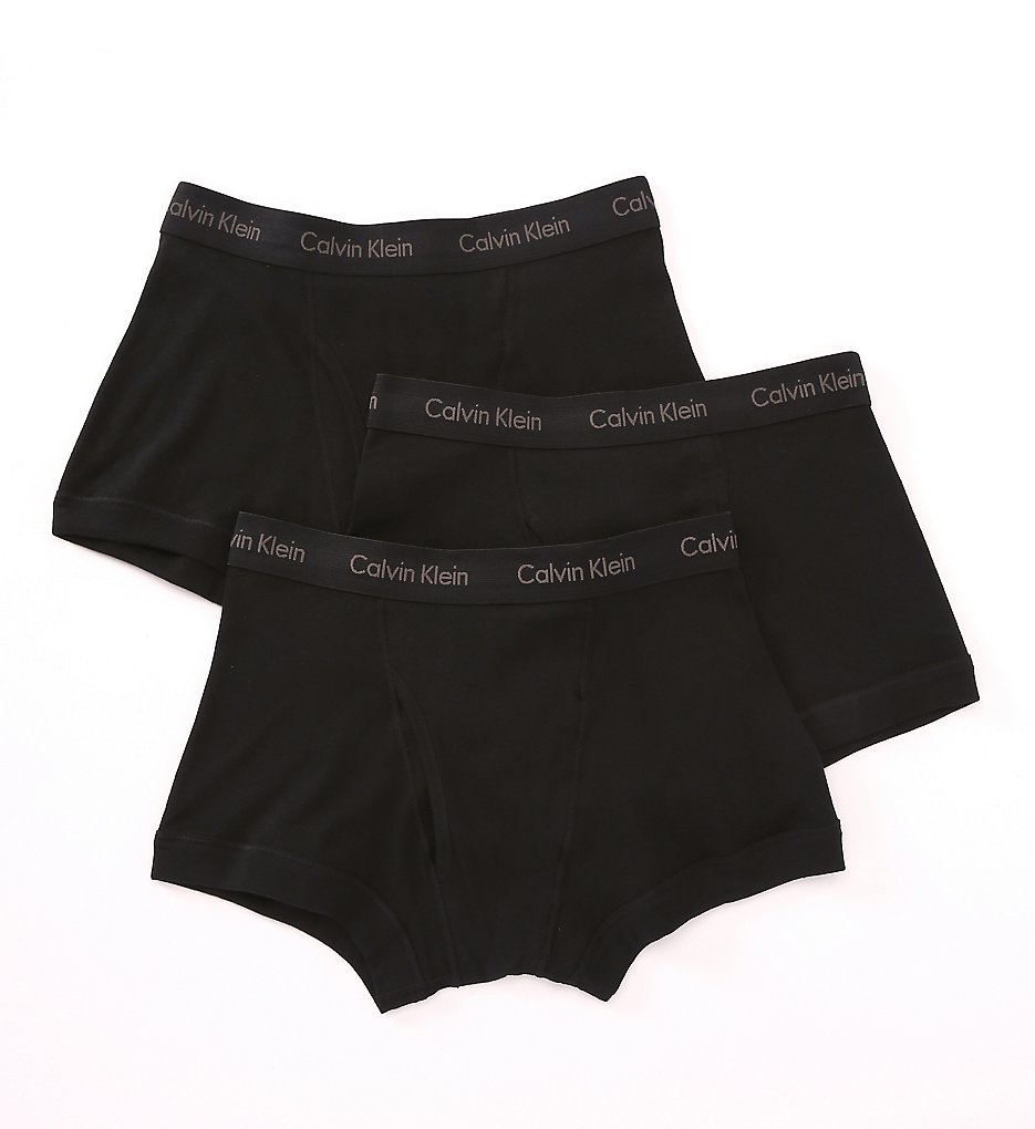 Calvin Klein NB1119 Classics 100% Cotton Trunks - 3 Pack (Black)