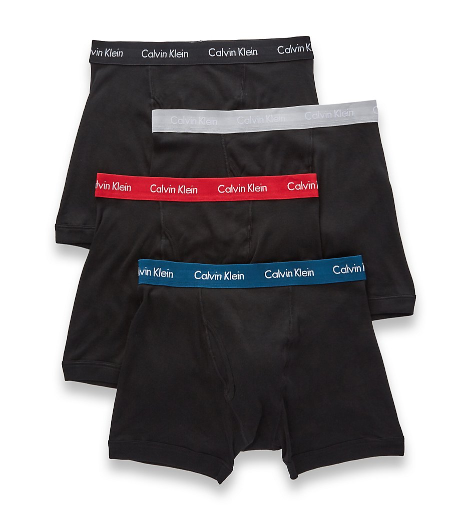 Calvin Klein NB1175 Cotton Classic Boxer Briefs - 4 Pack (BlkFntnCharHtSilvNicBl)