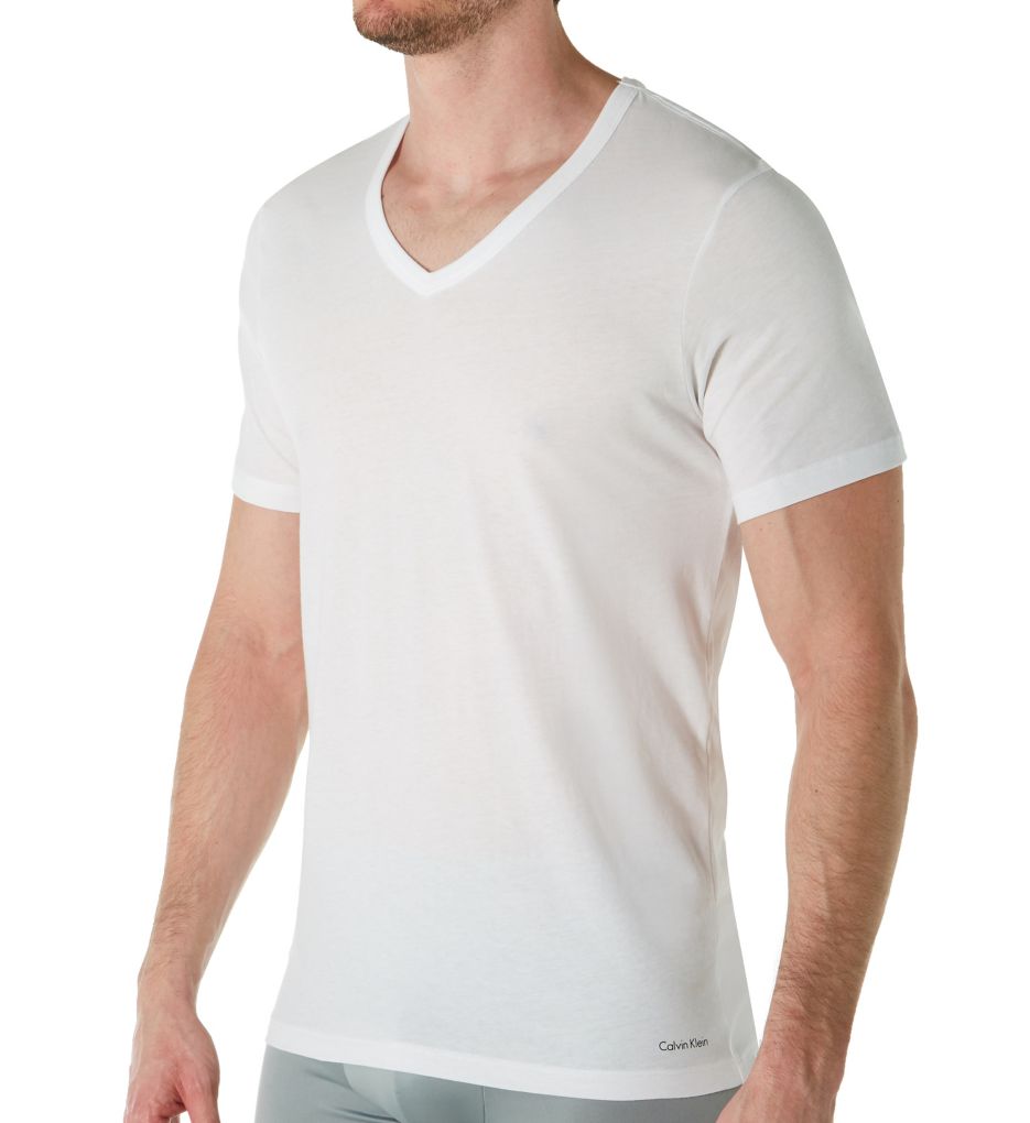 calvin klein slim fit white t shirt