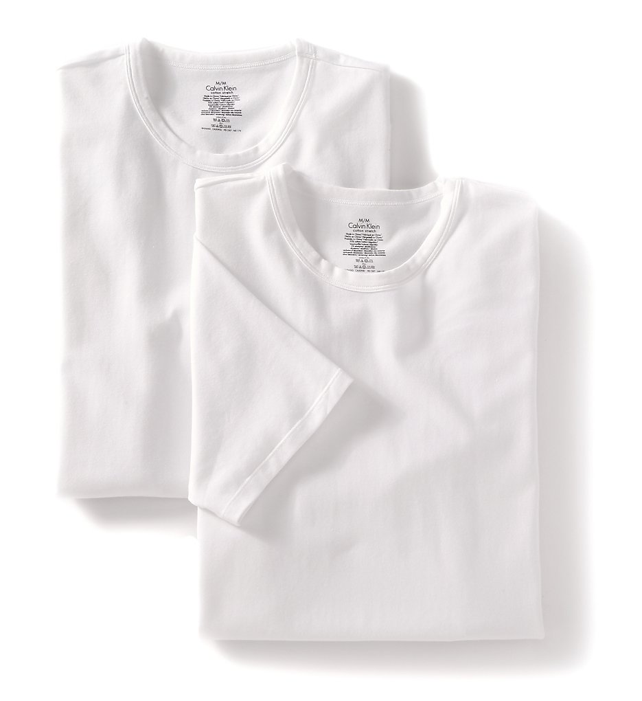Calvin Klein NB1178 Cotton Stretch Classic Crew Neck T-Shirt - 2 Pack (White)