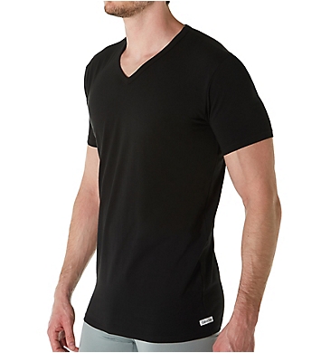 Calvin Klein Cotton Stretch Classic Fit V-Neck T-Shirt - 2 Pack